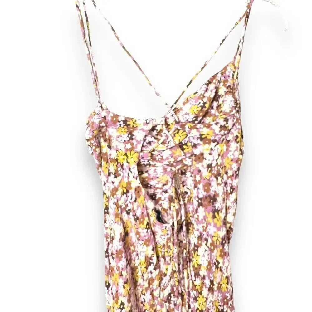 Faithfull Women's Natural Lusia Draped Floral-print Lenzingtm Ecoverotm Size XS